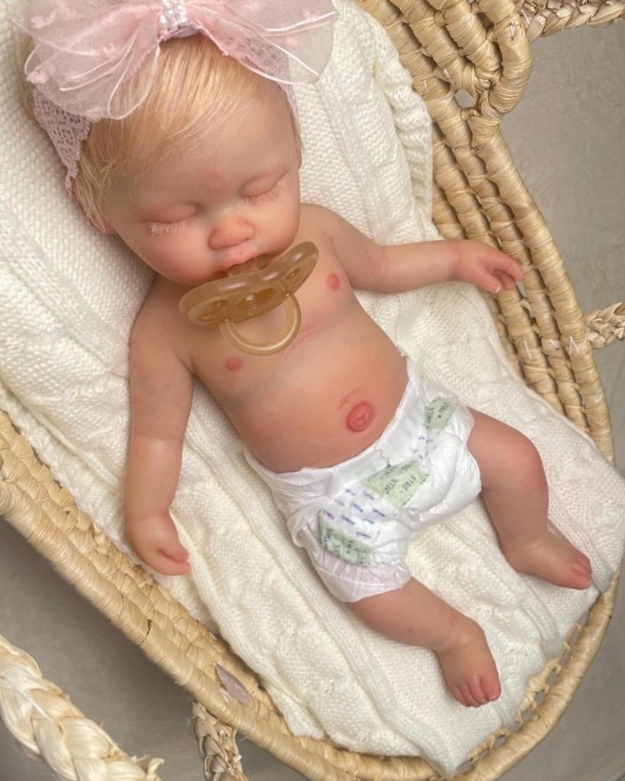 15-Inch Full Body Silicone Reborn Baby Girl – 5 lbs