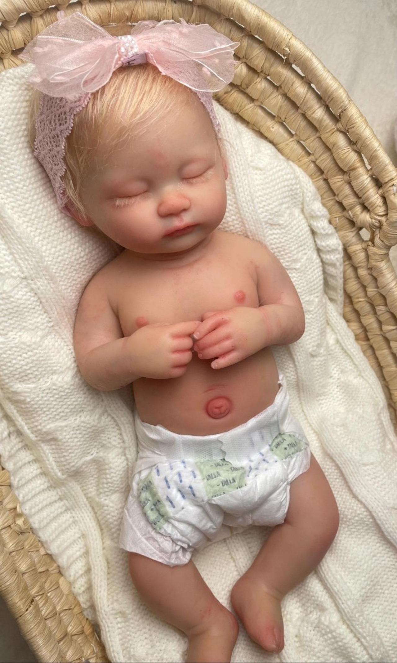 15-Inch Full Body Silicone Reborn Baby Girl – 5 lbs