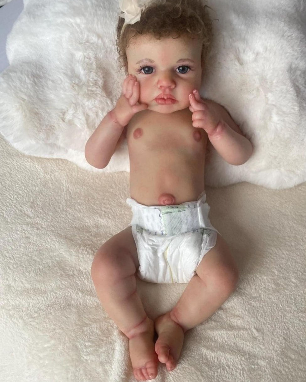 18 Inch Realistic Full Body Silicone Reborn Baby Girl Doll