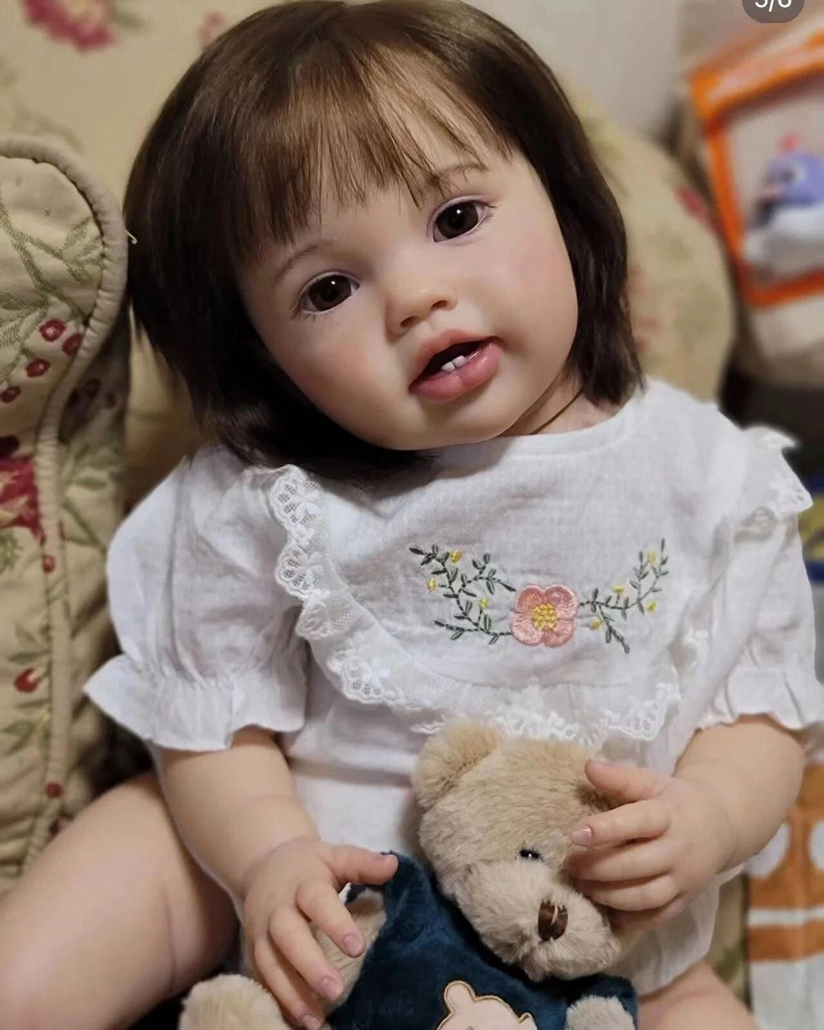 Lifelike Sweet 24in Reborn Baby Dolls Adorable Soft Body Chubby Handmade Toddler