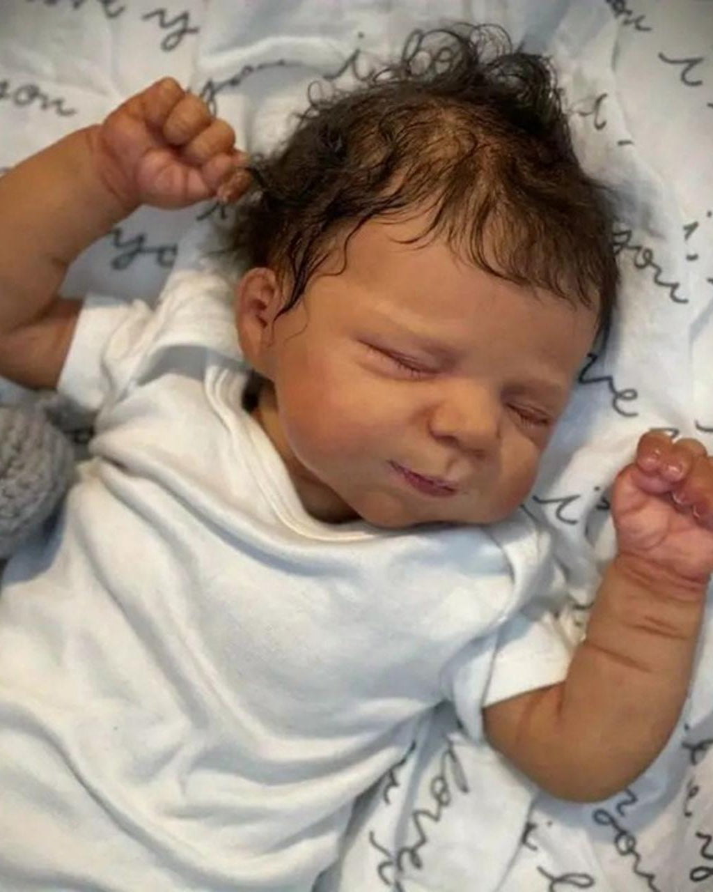 Realistic Black 18" Reborn Baby Dolls Full Body Vinyl Sleeping Newborn Boy Gift