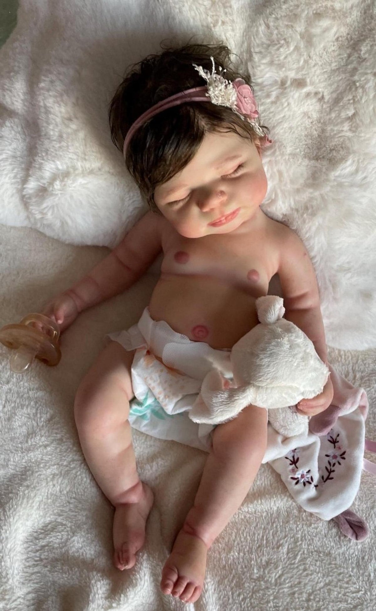 Marshmallow realistic baby doll 18 inch 6 lbs