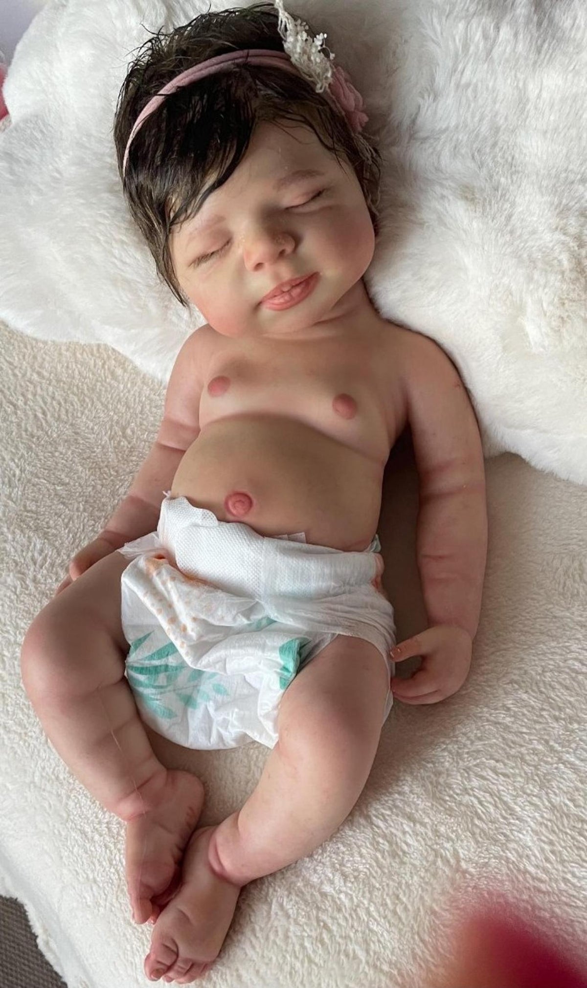 Marshmallow realistic baby doll 18 inch 6 lbs