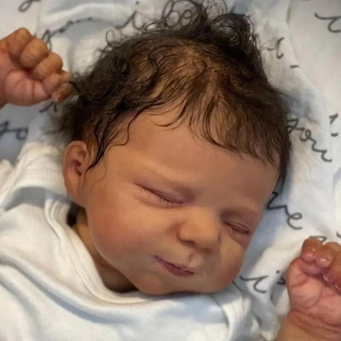 Realistic Black 18" Reborn Baby Dolls Full Body Vinyl Sleeping Newborn Boy Gift