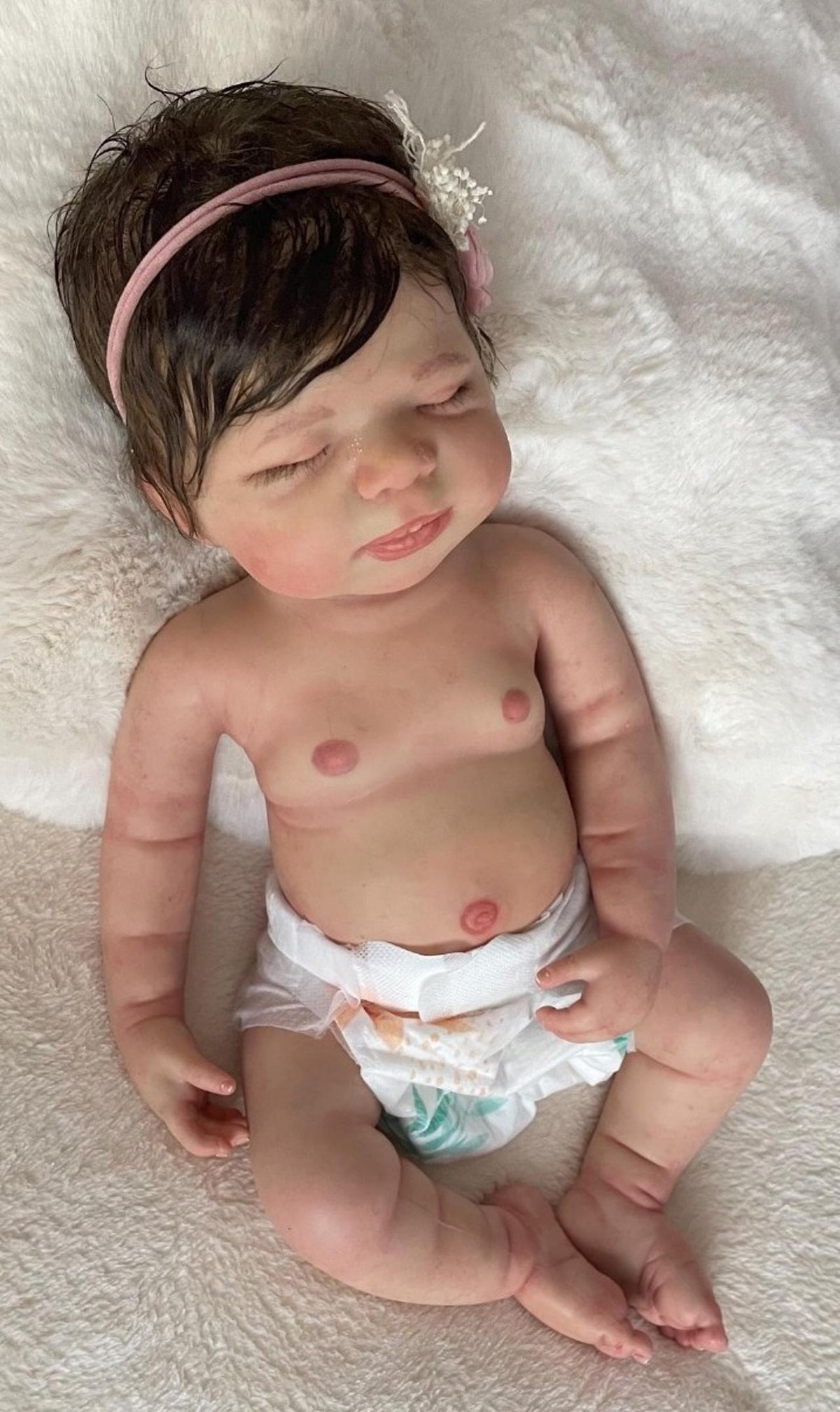 Marshmallow realistic baby doll 18 inch 6 lbs
