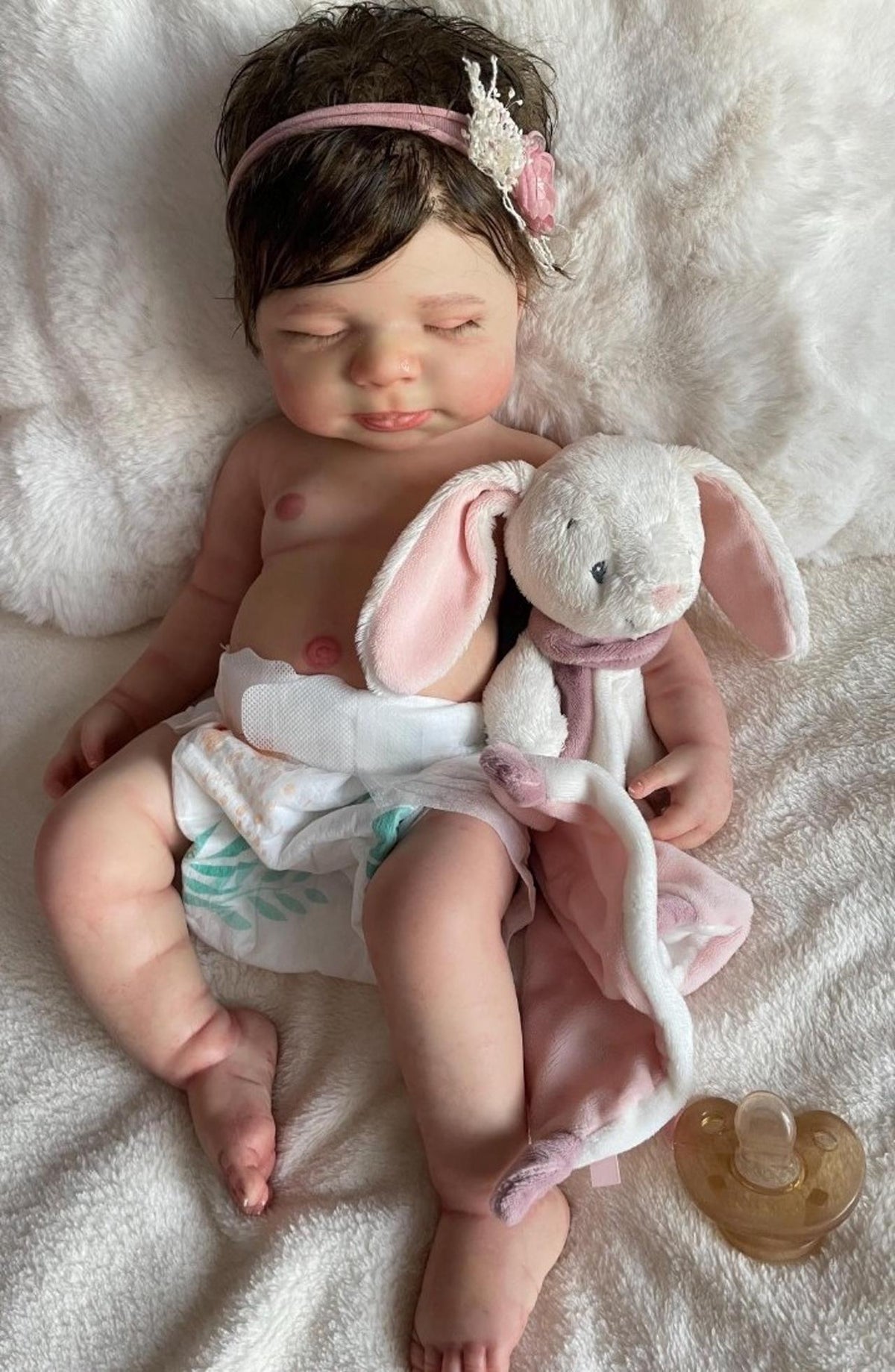 Marshmallow realistic baby doll 18 inch 6 lbs