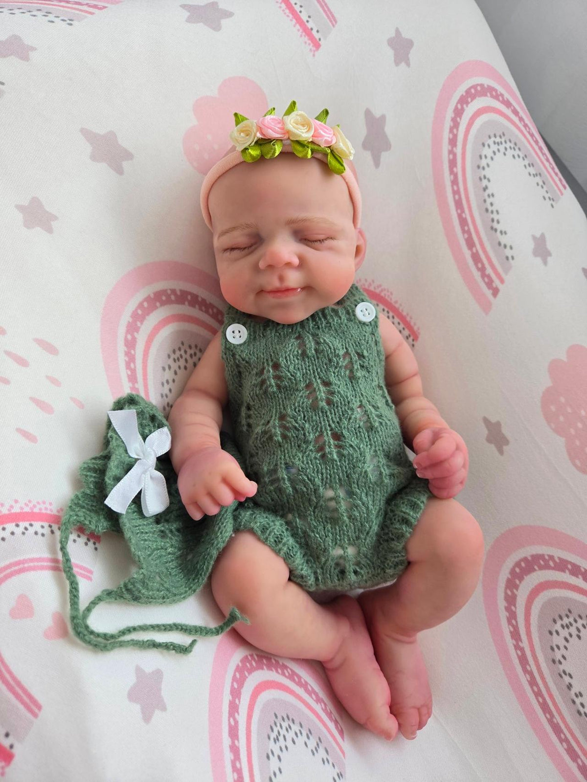 13 inch Full Silicone Baby Girl Doll Pascal