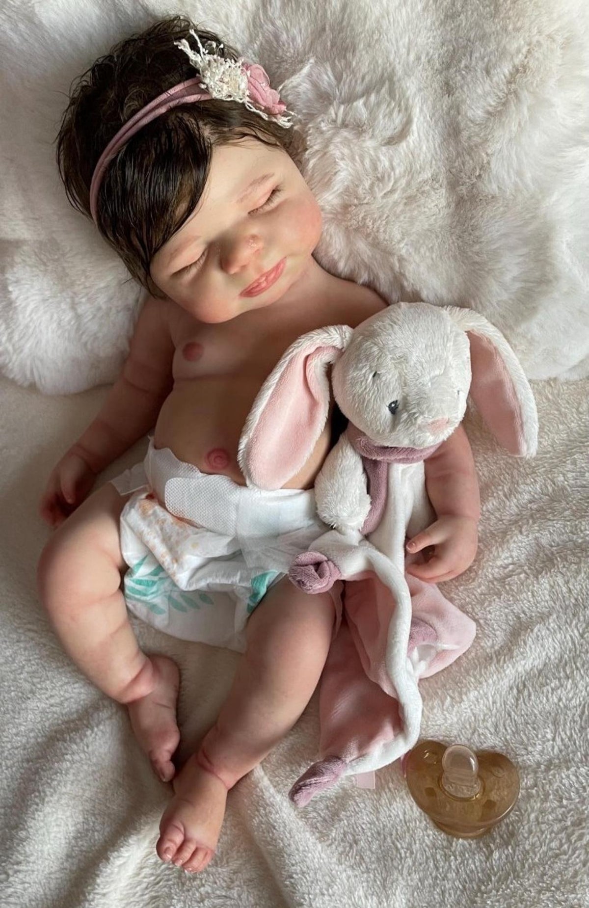 Marshmallow realistic baby doll 18 inch 6 lbs