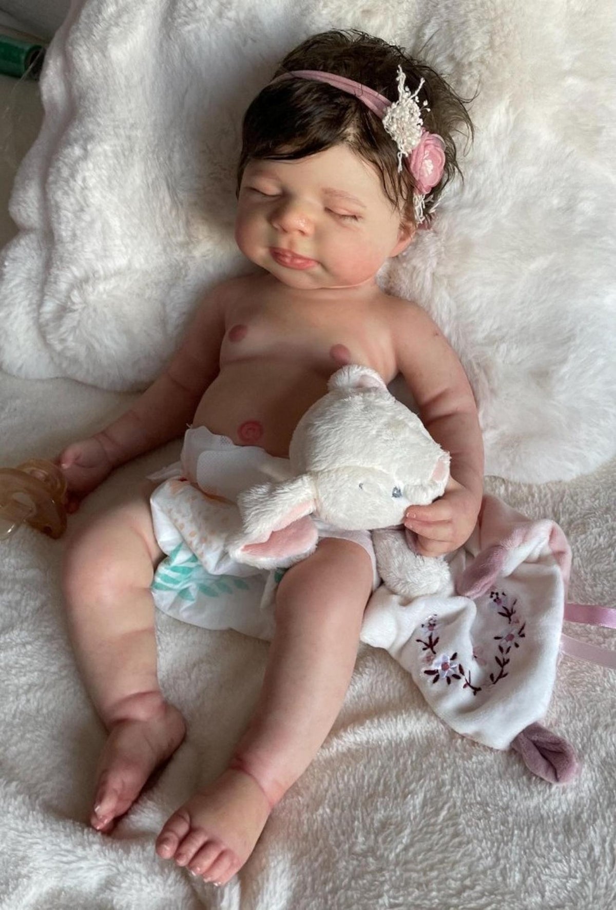 Marshmallow realistic baby doll 18 inch 6 lbs