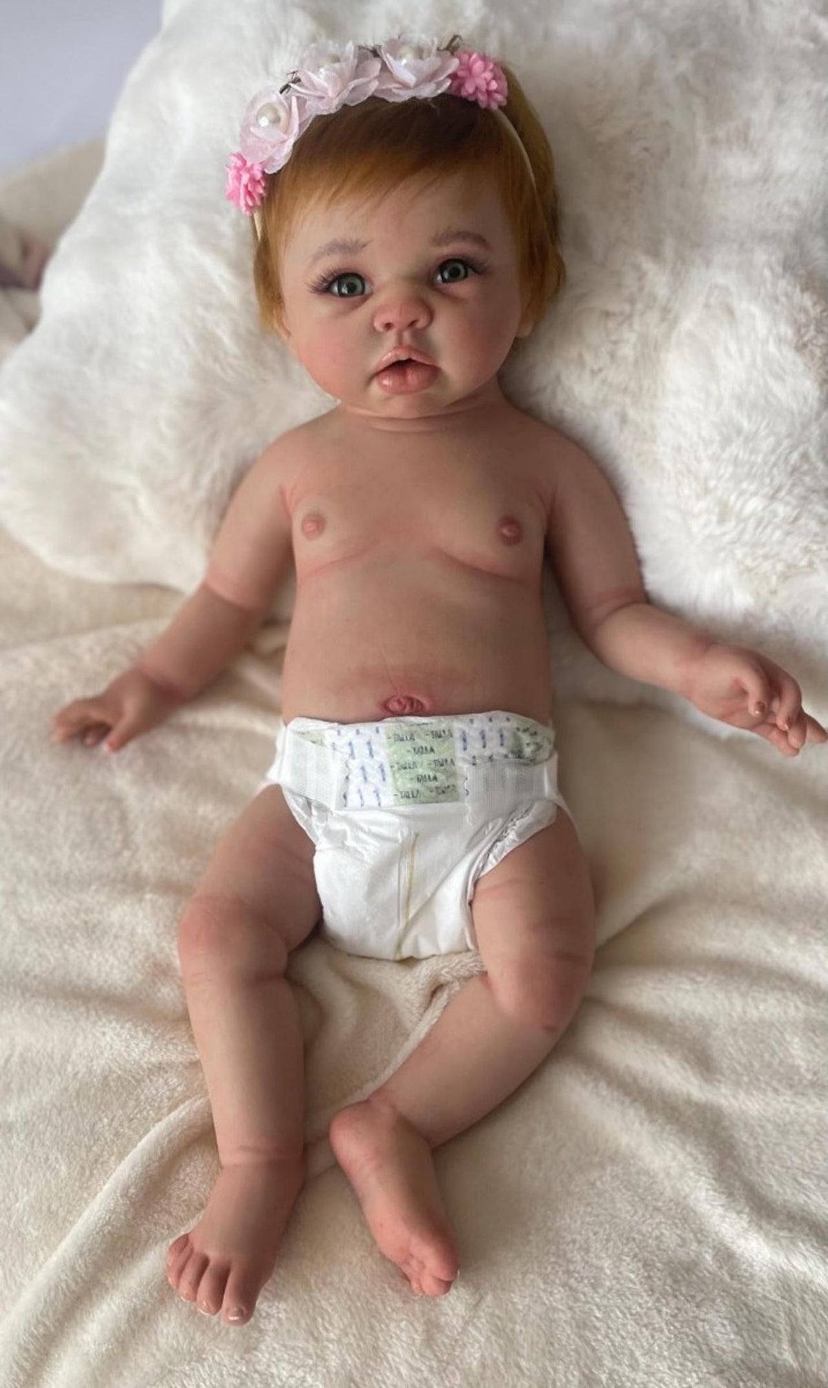 Realistic baby doll full body silicone Eco-flex 18 inch 6 lbs