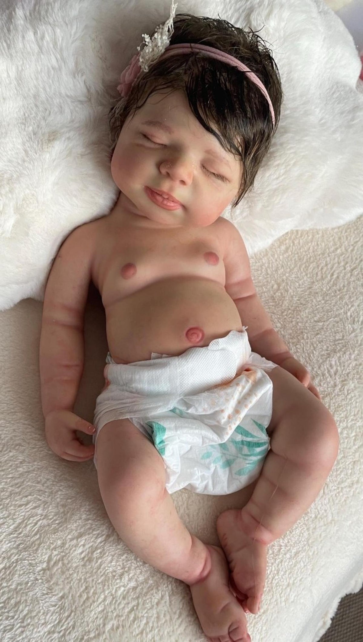 Marshmallow realistic baby doll 18 inch 6 lbs