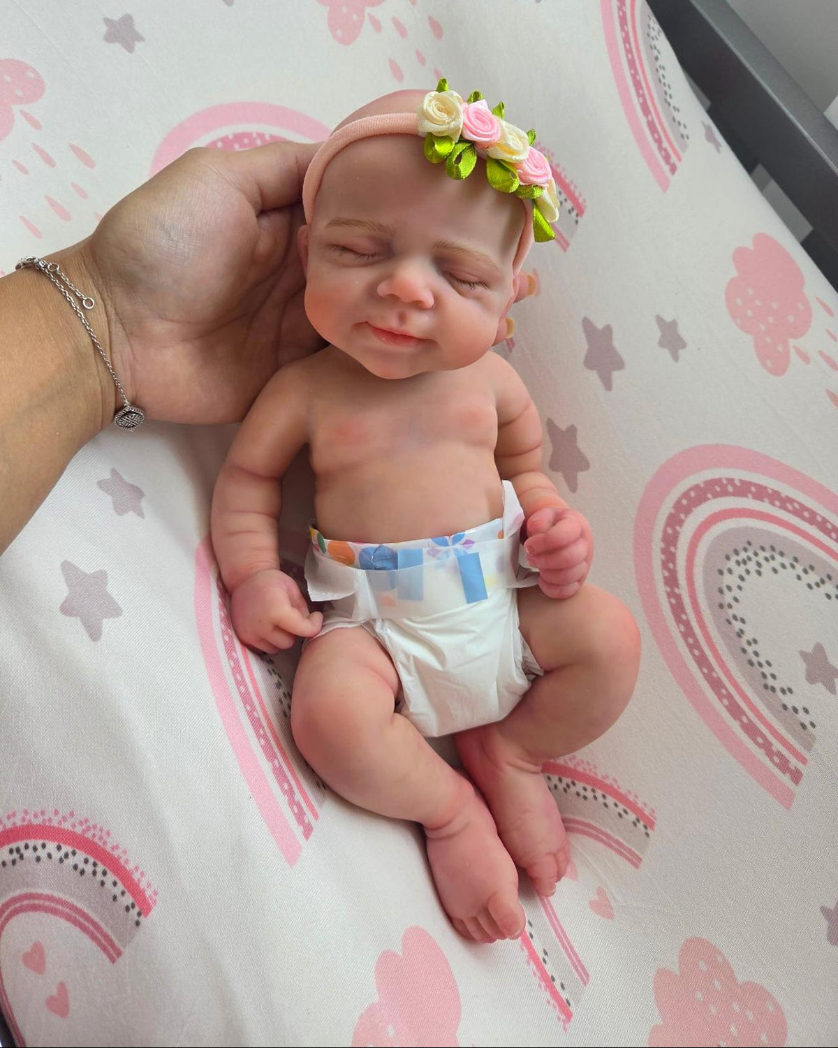 13 inch Full Silicone Baby Girl Doll Pascal