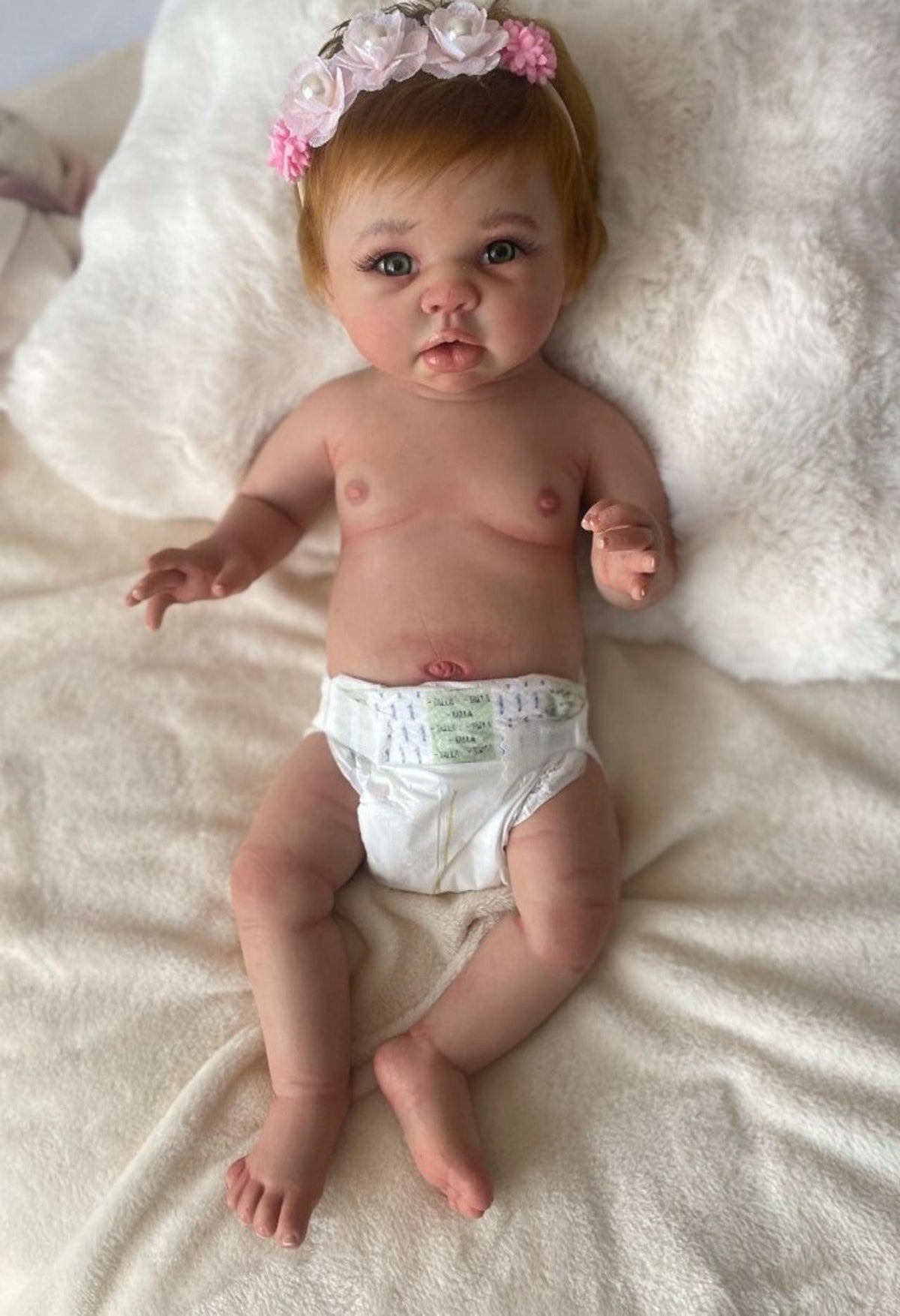 Realistic baby doll full body silicone Eco-flex 18 inch 6 lbs