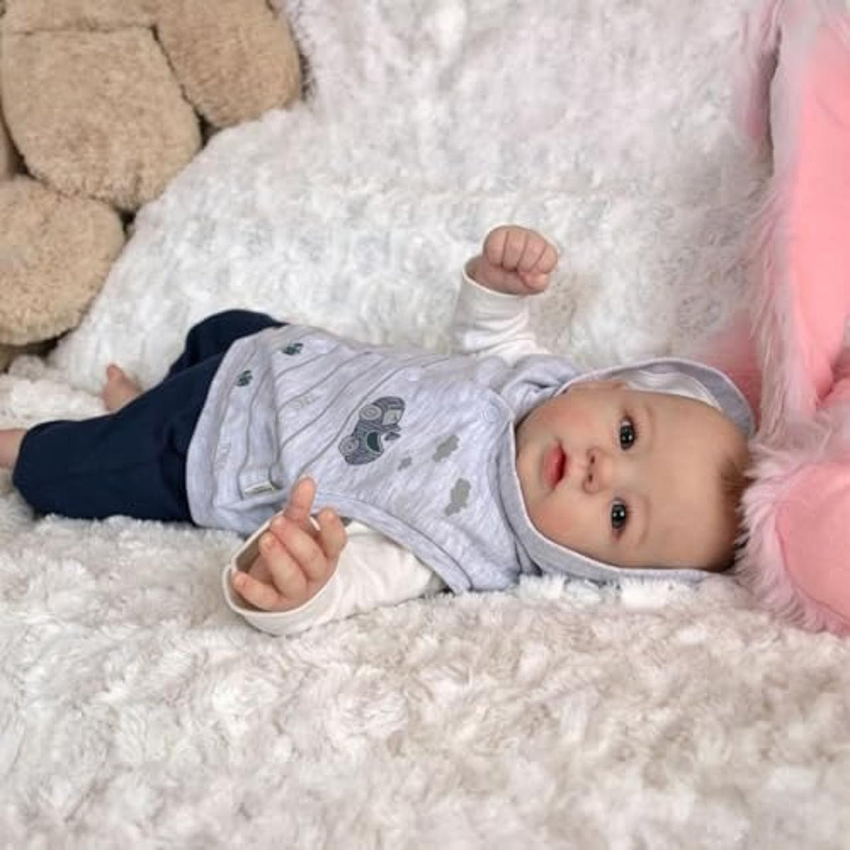 Lifelike Reborn Baby Dolls-18 Inch Realistic Newborn Baby Boy Weighted Cloth Bod