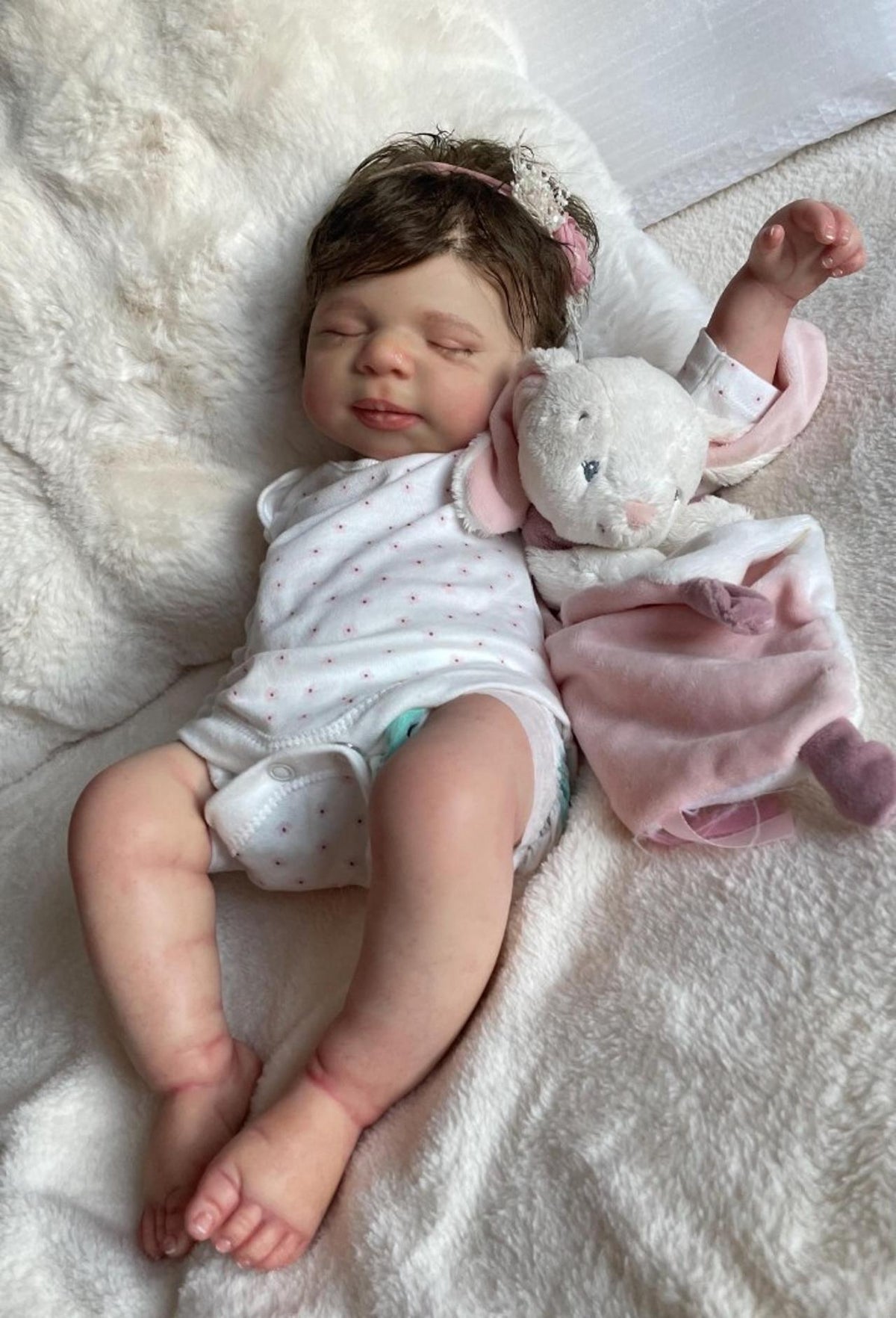 Marshmallow realistic baby doll 18 inch 6 lbs